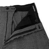 バレンシアガ BALENCIAGA チェック ワイドスラックスパンツ ブラック×ホワイト 44 表地:ウール/ナイロン/ポリウレタン 裏地:キュプラ メンズ その他ボトムス