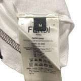 フェンディ FENDI FF柄切替デザインTシャツ FAF682 ホワイト コットン メンズ 半袖Ｔシャツ