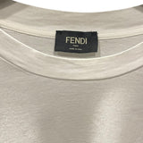 フェンディ FENDI FF柄切替デザインTシャツ FAF682 ホワイト コットン メンズ 半袖Ｔシャツ
