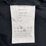 ヴァレンティノ VALENTINO ロゴパッチTシャツ XV3MG11H861 ブラック コットン メンズ 半袖Ｔシャツ