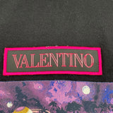 ヴァレンティノ VALENTINO ロゴパッチTシャツ XV3MG11H861 ブラック コットン メンズ 半袖Ｔシャツ