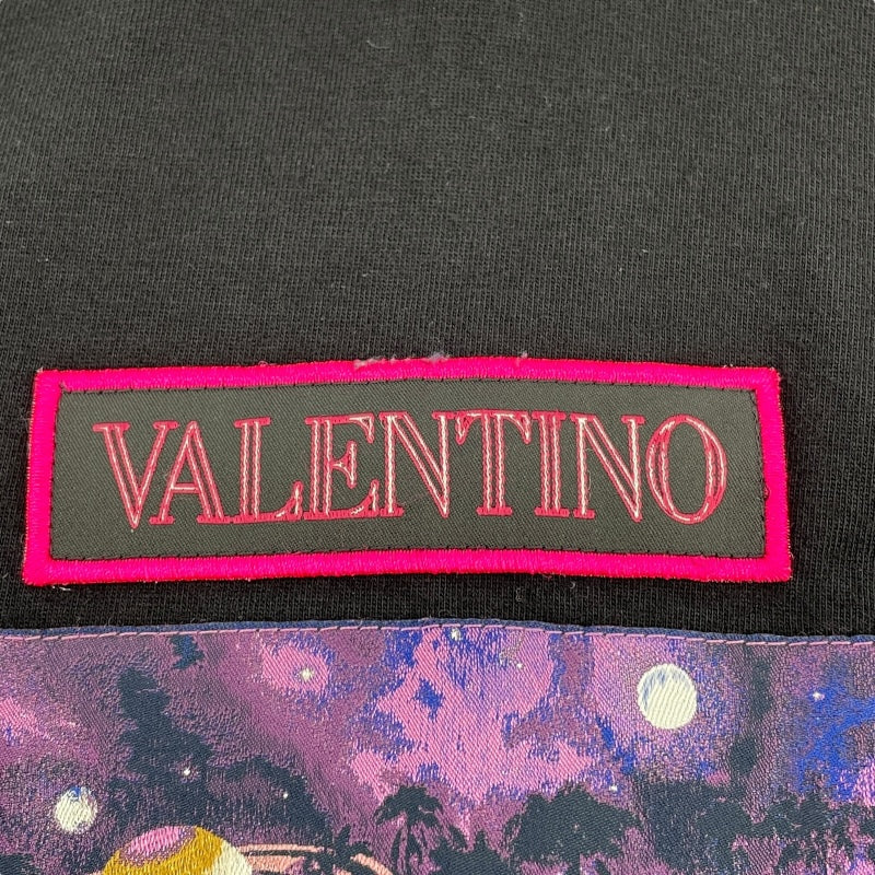 ヴァレンティノ VALENTINO ロゴパッチTシャツ XV3MG11H861 ブラック コットン メンズ 半袖Ｔシャツ