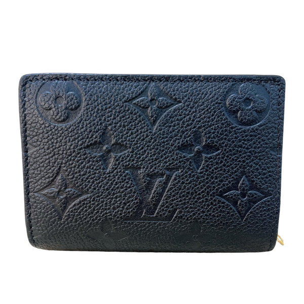 ルイ・ヴィトン LOUIS VUITTON ポルトフォイユ・クレア M80151 ブラック　ゴールド金具 モノグラムアンプラント モノグラムアンプラント レディース 二つ折り財布