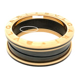 ブルガリ BVLGARI ビーゼロワン リング 2バンド K18YG セラミック ジュエリー