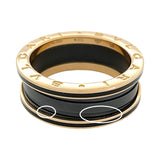ブルガリ BVLGARI ビーゼロワン リング 2バンド K18YG セラミック ジュエリー