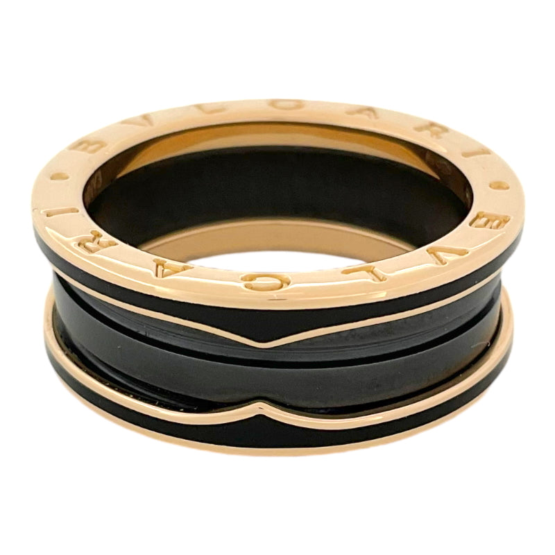 ブルガリ BVLGARI ビーゼロワン リング 2バンド K18YG セラミック ジュエリー