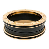 ブルガリ BVLGARI ビーゼロワン リング 2バンド K18YG セラミック ジュエリー