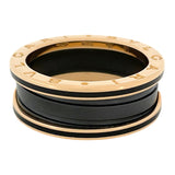 ブルガリ BVLGARI ビーゼロワン リング 2バンド K18YG セラミック ジュエリー