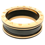 ブルガリ BVLGARI ビーゼロワン リング 2バンド K18YG セラミック ジュエリー