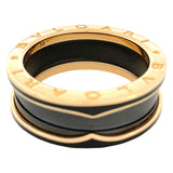 ブルガリ BVLGARI ビーゼロワン リング 2バンド K18YG セラミック ジュエリー
