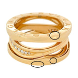 ブルガリ BVLGARI ビーゼロワン デザインレジェンド ダイヤモンドリング K18PG ダイヤモンド ジュエリー