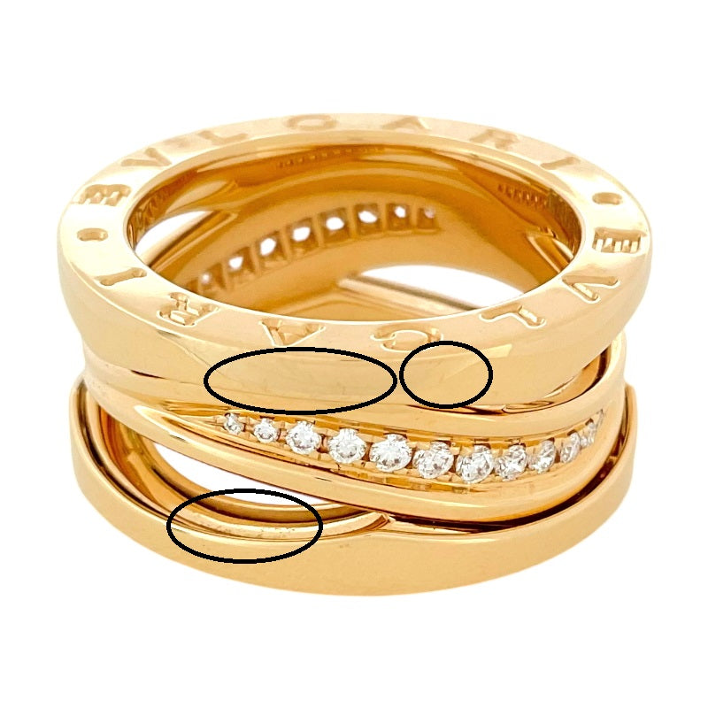 ブルガリ BVLGARI ビーゼロワン デザインレジェンド ダイヤモンドリング K18PG ダイヤモンド ジュエリー