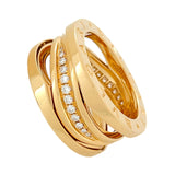 ブルガリ BVLGARI ビーゼロワン デザインレジェンド ダイヤモンドリング K18PG ダイヤモンド ジュエリー