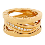 ブルガリ BVLGARI ビーゼロワン デザインレジェンド ダイヤモンドリング K18PG ダイヤモンド ジュエリー