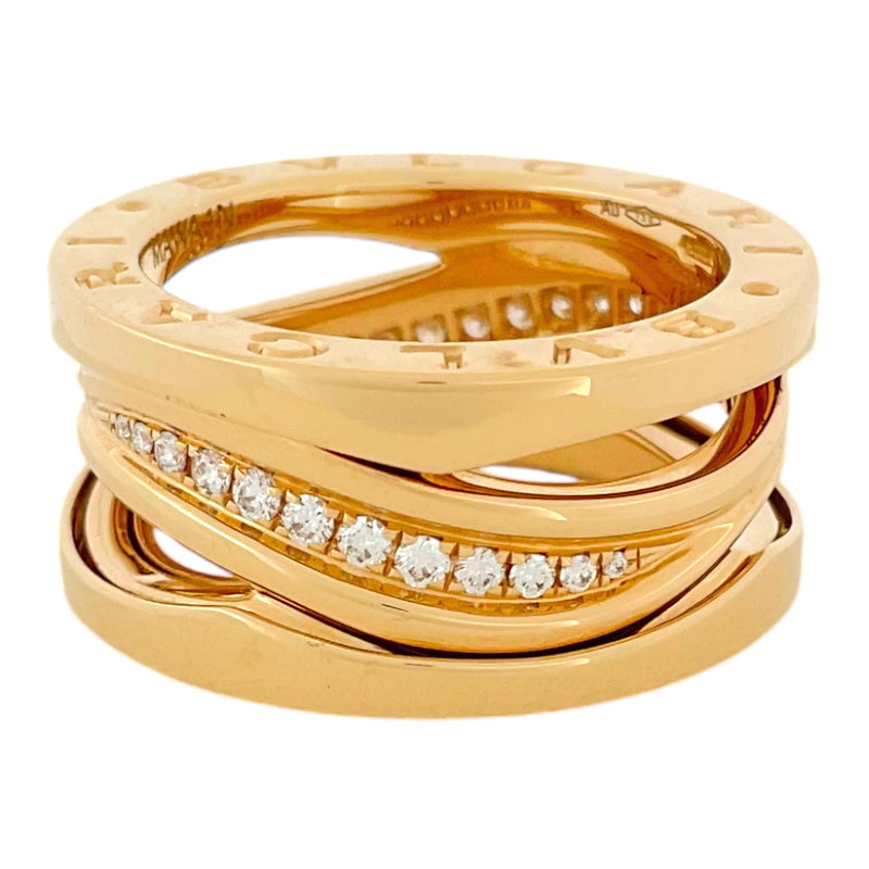 ブルガリ BVLGARI ビーゼロワン デザインレジェンド ダイヤモンドリング K18PG ダイヤモンド ジュエリー