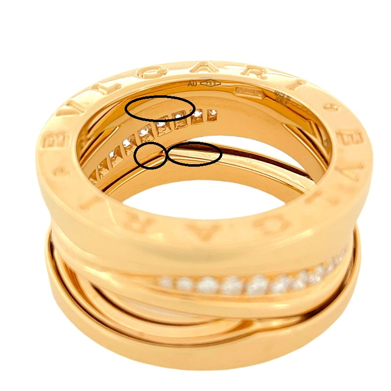 ブルガリ BVLGARI ビーゼロワン デザインレジェンド ダイヤモンドリング K18PG ダイヤモンド ジュエリー