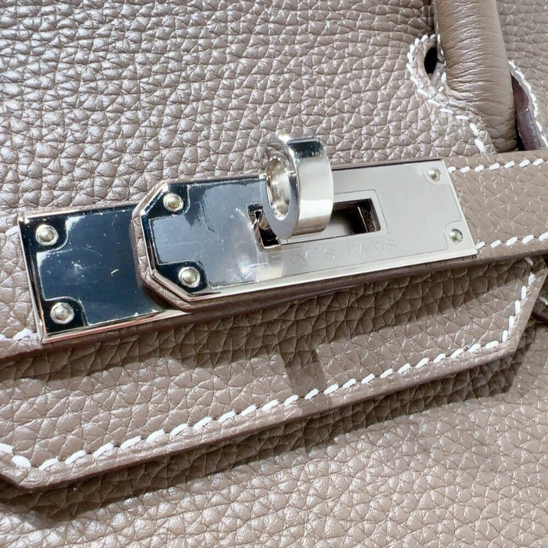 エルメス HERMES バーキン30 U刻印　(2022年製) エトゥープ　シルバー金具 トゴ レディース ハンドバッグ