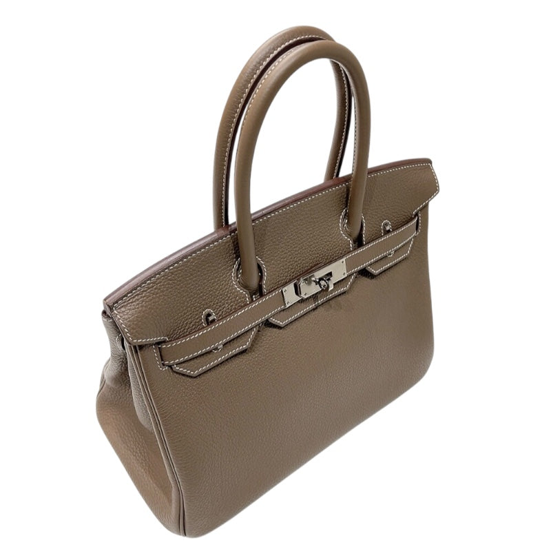 エルメス HERMES バーキン30 U刻印　(2022年製) エトゥープ　シルバー金具 トゴ レディース ハンドバッグ