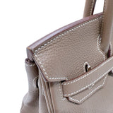 エルメス HERMES バーキン30 U刻印　(2022年製) エトゥープ　シルバー金具 トゴ レディース ハンドバッグ