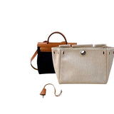 エルメス HERMES エールバッグPM □D刻 ブラック・ゴールド　シルバー金具 トワル レディース ハンドバッグ