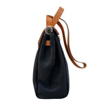 エルメス HERMES エールバッグPM □D刻 ブラック・ゴールド　シルバー金具 トワル レディース ハンドバッグ