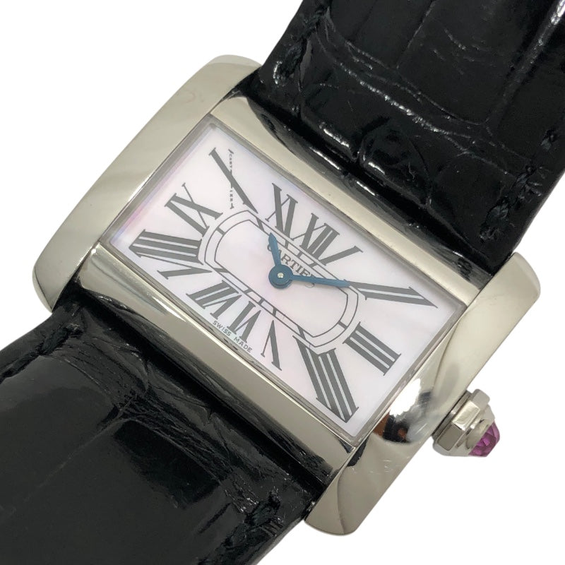 カルティエ Cartier ミニタンク ディヴァン ピンクシェル W6301455 ピンク SS レディース 腕時計