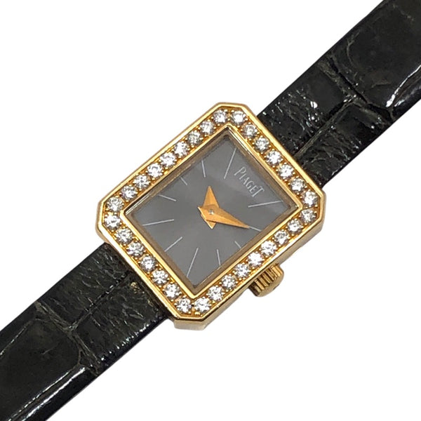 ピアジェ PIAGET ミニ プロトコール P10691(G0A35513) グレー K18PG/革ベルト レディース 腕時計