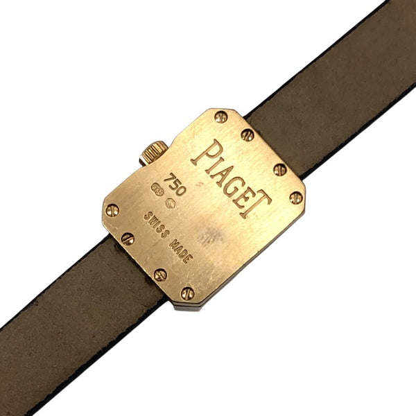 ピアジェ PIAGET ミニ プロトコール P10691(G0A35513) グレー K18PG/革ベルト レディース 腕時計