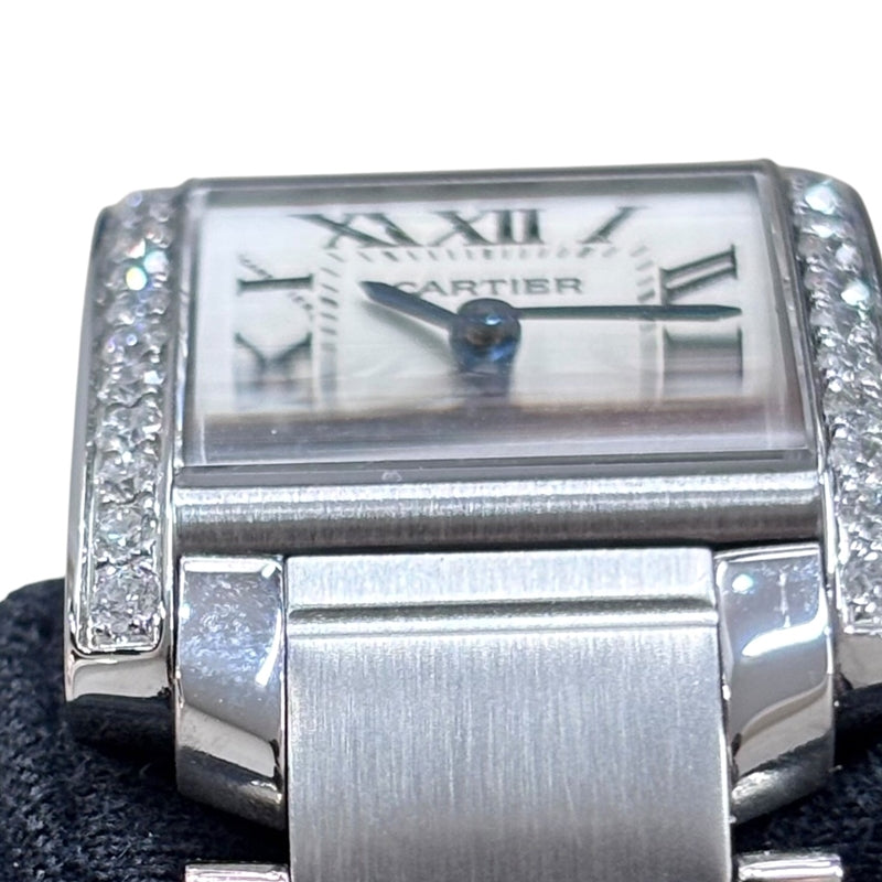 カルティエ Cartier タンク フランセーズ SM W4TA0008 シルバー SS レディース 腕時計