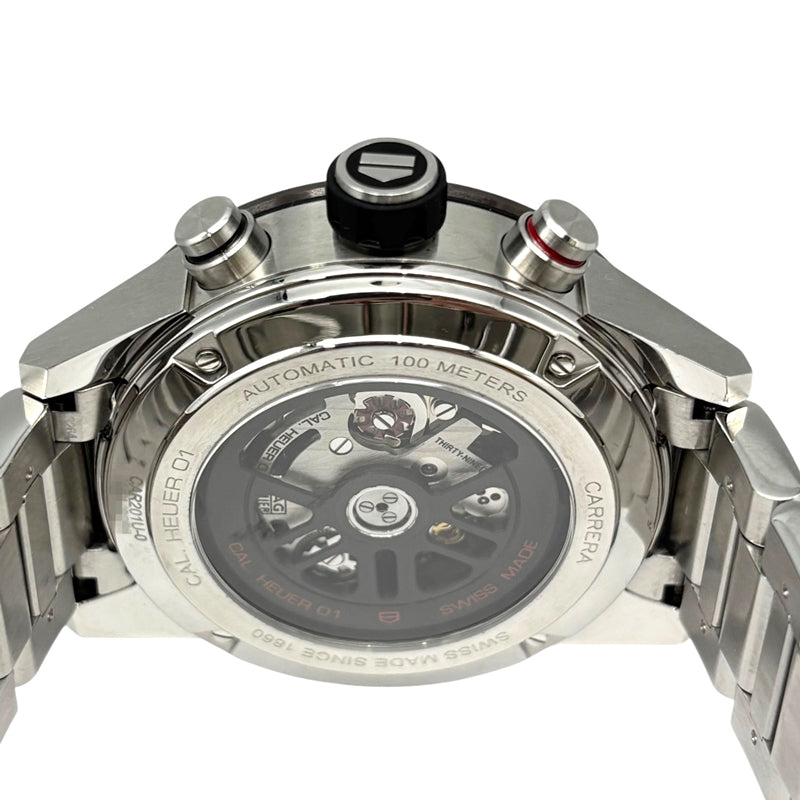タグ・ホイヤー TAG HEUER カレラ キャリバーホイヤー01 クロノグラフ CAR201U.BA0766 スケルトン SS 自動巻き メンズ 腕時計