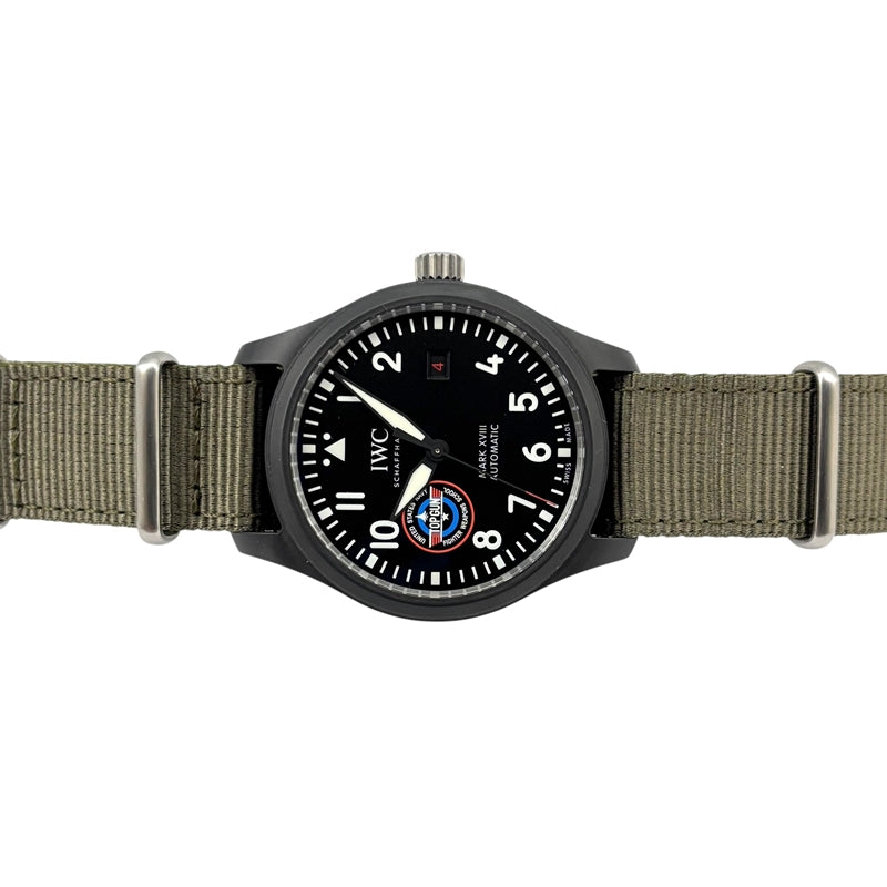 インターナショナルウォッチカンパニー IWC パイロットウォッチ マーク18 トップガン""SFTI""  IW324711 ブラック Ti/セラミック/純正ベルト/純正尾錠 メンズ 腕時計