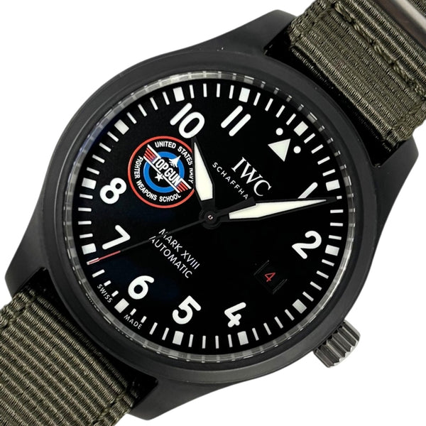 インターナショナルウォッチカンパニー IWC パイロットウォッチ マーク18 トップガン""SFTI""  IW324711 ブラック Ti/セラミック/純正ベルト/純正尾錠 メンズ 腕時計