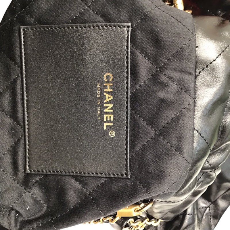 シャネル CHANEL CHANEL22 ミニバッグ AS3980 ブラック GD金具 シャイニーカーフスキン レディース ショルダーバッグ