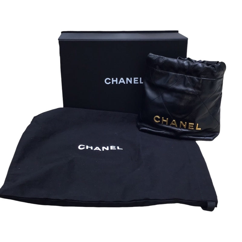 シャネル CHANEL CHANEL22 ミニバッグ AS3980 ブラック GD金具 シャイニーカーフスキン レディース ショルダーバッグ