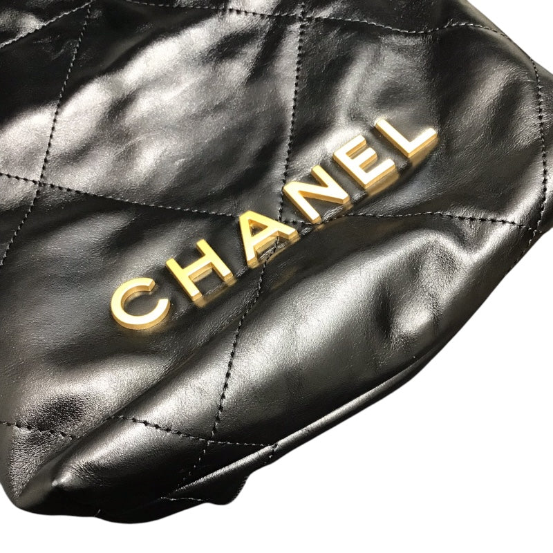 シャネル CHANEL CHANEL22 ミニバッグ AS3980 ブラック GD金具 シャイニーカーフスキン レディース ショルダーバッグ
