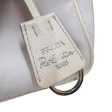 プラダ PRADA Re-Edition 2005 バッグ 1BH204 ホワイト　シルバー金具 ナイロン レディース ショルダーバッグ