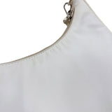 プラダ PRADA Re-Edition 2005 バッグ 1BH204 ホワイト　シルバー金具 ナイロン レディース ショルダーバッグ