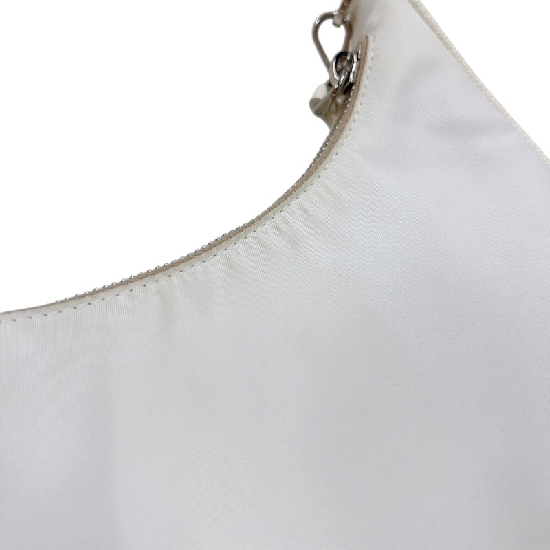 プラダ PRADA Re-Edition 2005 バッグ 1BH204 ホワイト　シルバー金具 ナイロン レディース ショルダーバッグ