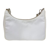 プラダ PRADA Re-Edition 2005 バッグ 1BH204 ホワイト　シルバー金具 ナイロン レディース ショルダーバッグ