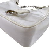 プラダ PRADA Re-Edition 2005 バッグ 1BH204 ホワイト　シルバー金具 ナイロン レディース ショルダーバッグ