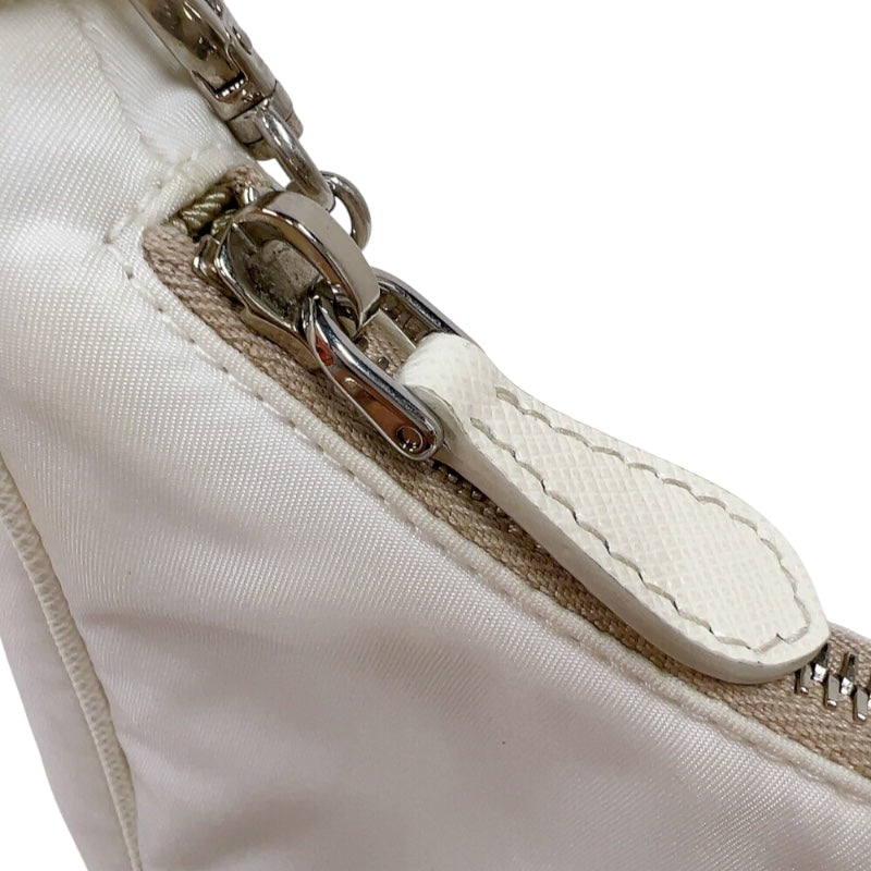 プラダ PRADA Re-Edition 2005 バッグ 1BH204 ホワイト　シルバー金具 ナイロン レディース ショルダーバッグ