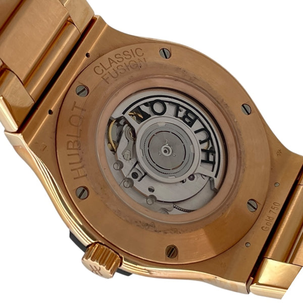 ウブロ HUBLOT クラシックフュージョン キングゴールド ブレスレット フルパヴェ 511.OX.9010.OX.3704 K18PG 自動巻き メンズ 腕時計