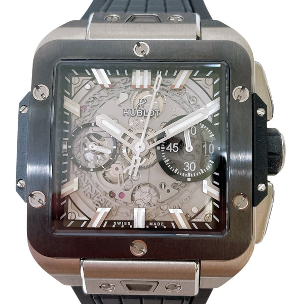 ウブロ HUBLOT スクエア・バン ウニコ チタニウム セラミック 821.NM.0170.RX チタン/セラミック メンズ 腕時計