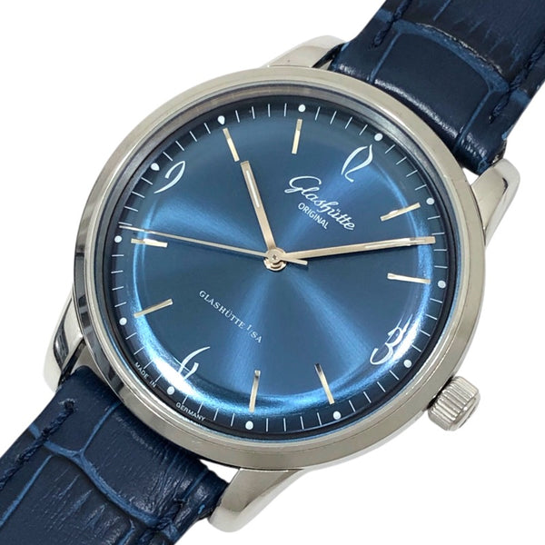 グラスフュッテ・オリジナル GLASHUTTE ORIGINAL セネタ シックスティーンズ W1-39-52-06-02-04 ガルバニックブルー SS 自動巻き メンズ 腕時計