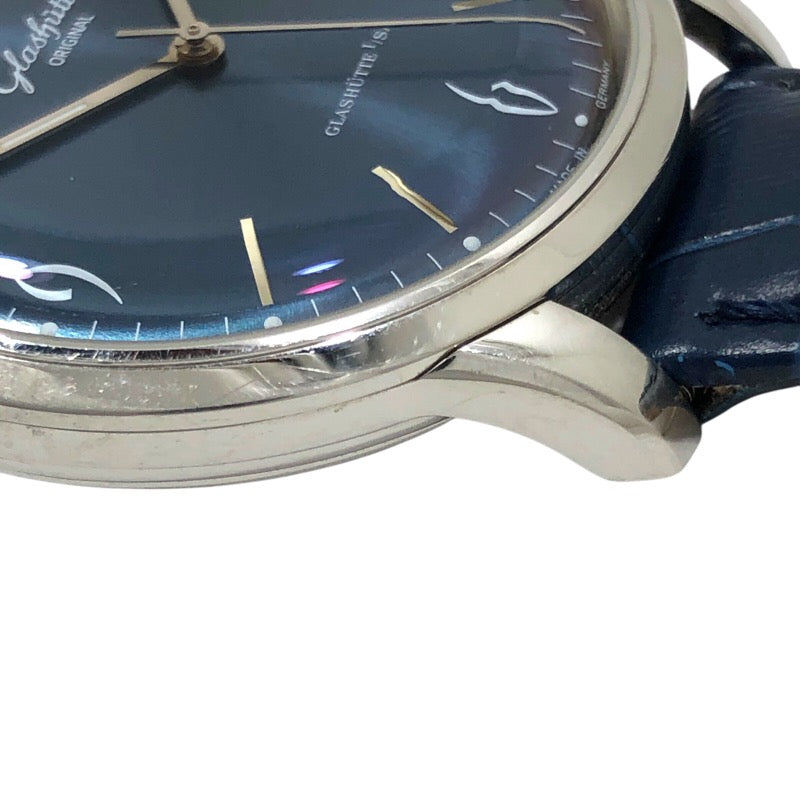 グラスフュッテ・オリジナル GLASHUTTE ORIGINAL セネタ シックスティーンズ W1-39-52-06-02-04 ガルバニックブルー SS 自動巻き メンズ 腕時計