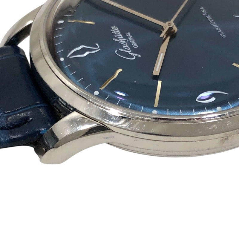 グラスフュッテ・オリジナル GLASHUTTE ORIGINAL セネタ シックスティーンズ W1-39-52-06-02-04 ガルバニックブルー SS 自動巻き メンズ 腕時計