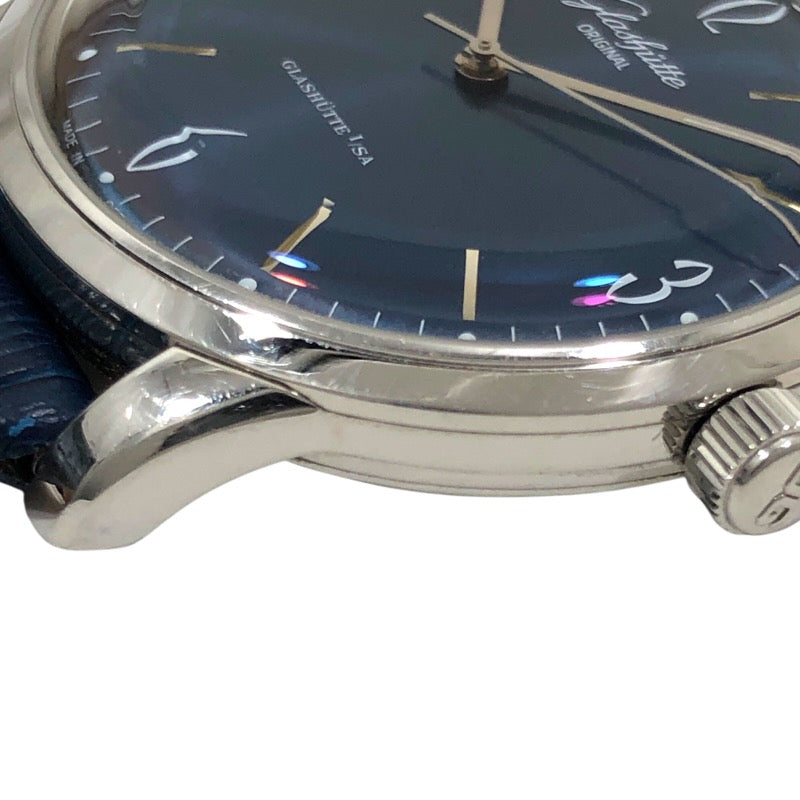 グラスフュッテ・オリジナル GLASHUTTE ORIGINAL セネタ シックスティーンズ W1-39-52-06-02-04 ガルバニックブルー SS 自動巻き メンズ 腕時計