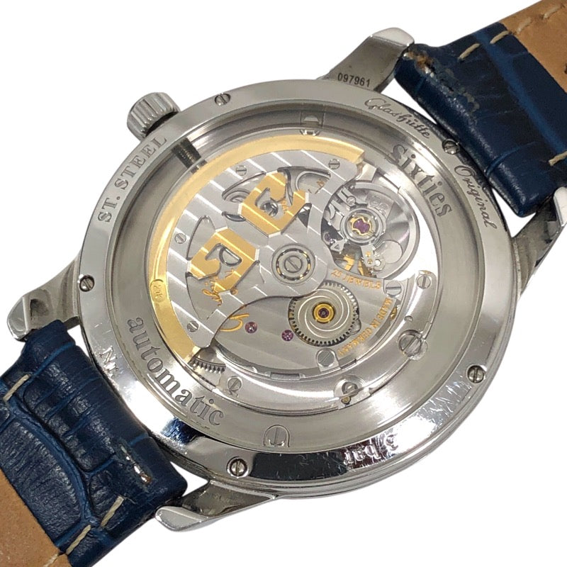 グラスフュッテ・オリジナル GLASHUTTE ORIGINAL セネタ シックスティーンズ W1-39-52-06-02-04 ガルバニックブルー SS 自動巻き メンズ 腕時計