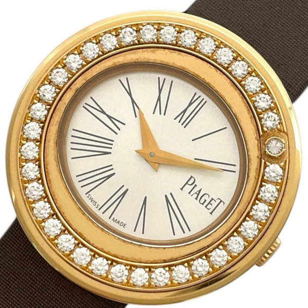 ピアジェ PIAGET ポセション P10866 シルバー K18PG/革ベルト レディース 腕時計