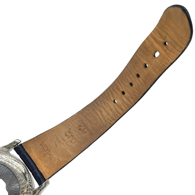 オメガ OMEGA デビル トレゾア 428.18.36.60.03.001 ブルー SS/クロコレザーベルト クオーツ レディース 腕時計